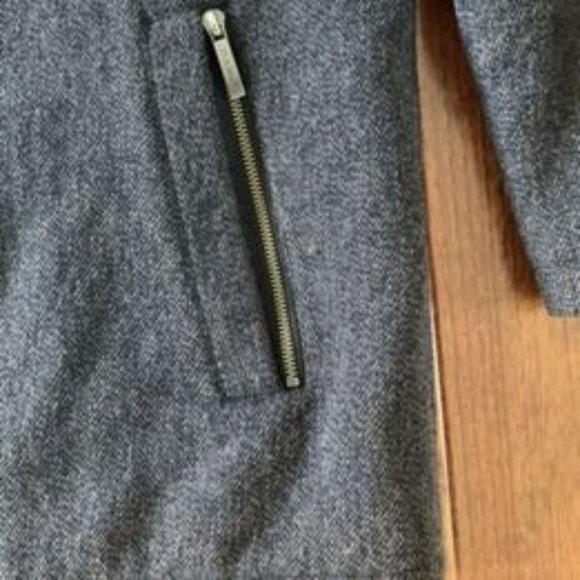 * Jos A Bank Wool Coat Overcoat Men's Medium Brown Black Button Zip Jacket lined - Picture 5 of 10